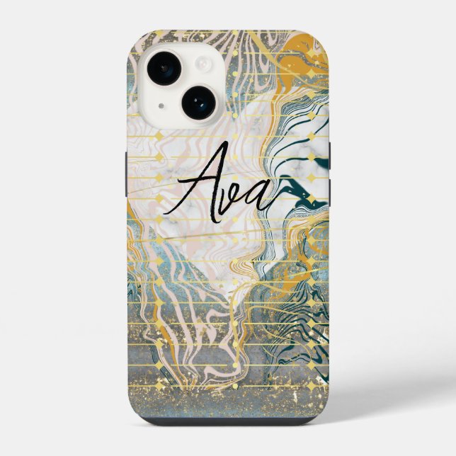 Coque iPhone Coeur et marbre (Verso)