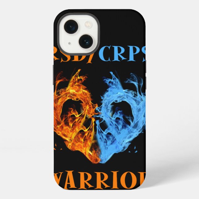Coque iPhone Cœur/Flammes...RSD/CRPS (Verso)