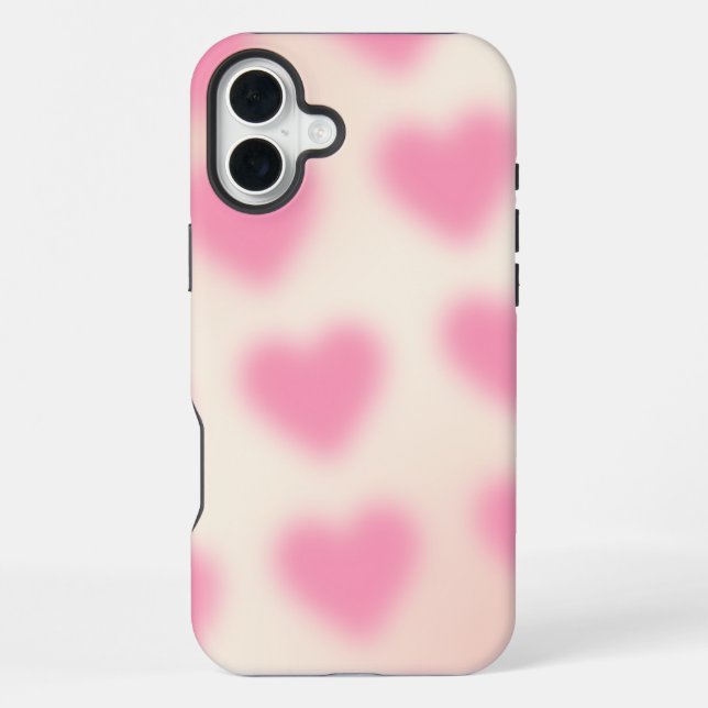 Coque iPhone Cœur Rose Dégradé (Verso)