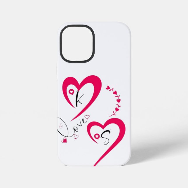 Coque iPhone Cœur Rose Minimal Amour (Verso)