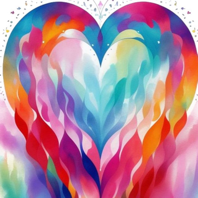 Coque iPhone Coeur sauvage (A vibrant and fluid design, the heart is composed of flowing, ribbon-like strokes.)