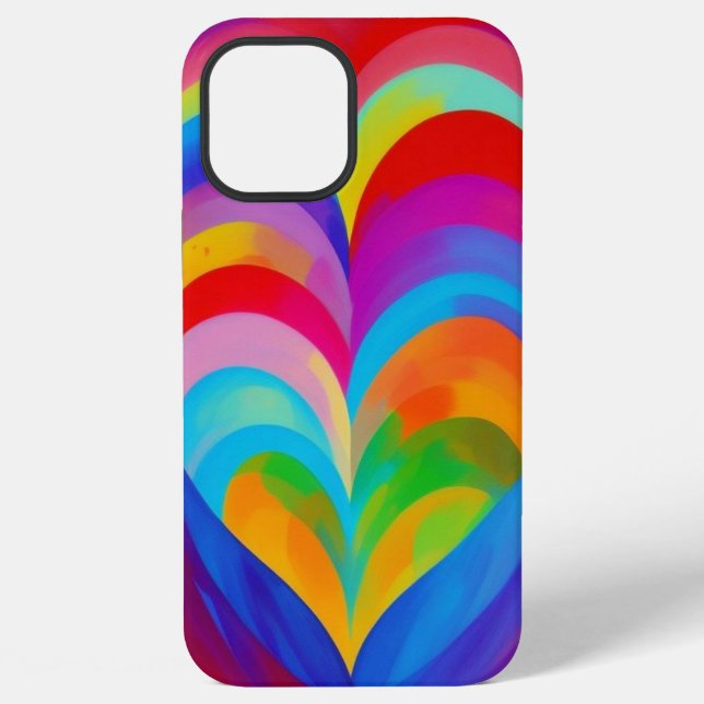 Coque iPhone Coeurs Abstraits géniaux (Verso)