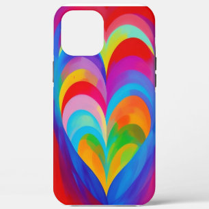 Coque iPhone 12 Pro Max Cœurs Abstraits Géniaux