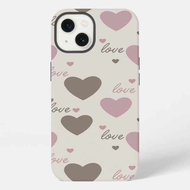 Coque iPhone Cœurs d'amour (Verso)