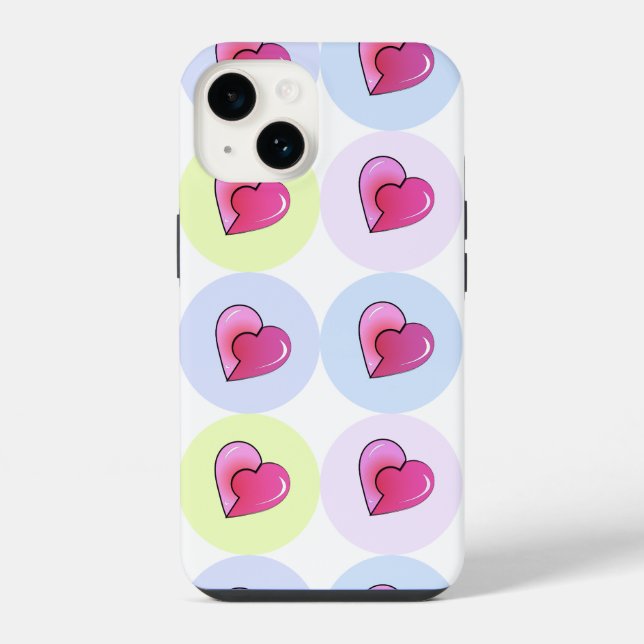 Coque iPhone Coeurs de bonbons (Verso)