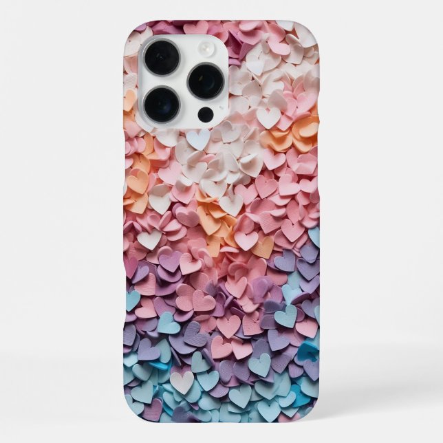 Coque iPhone Cœurs de papier (Verso)