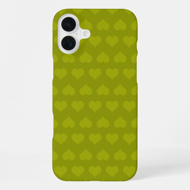 Coque iPhone Cœurs de Vert (Verso)