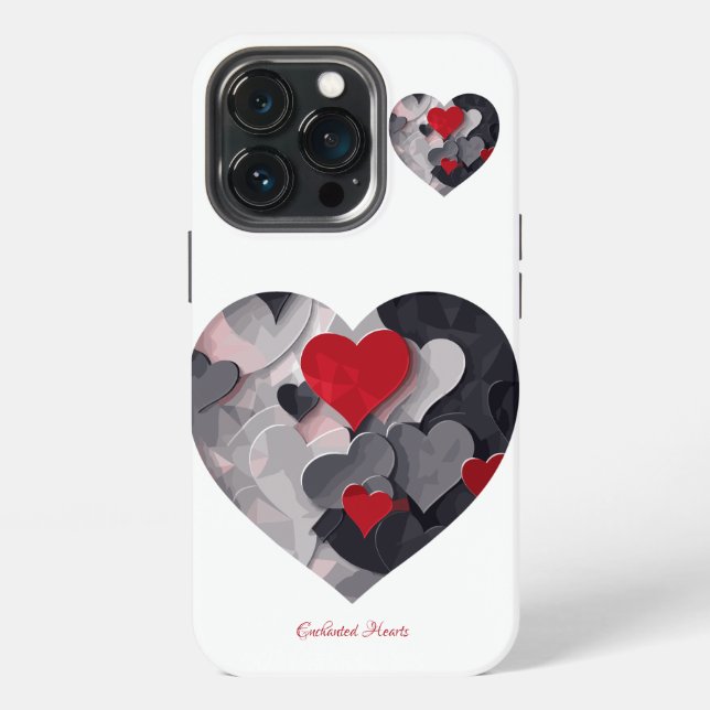 Coque iPhone Coeurs enchantés (Dos)