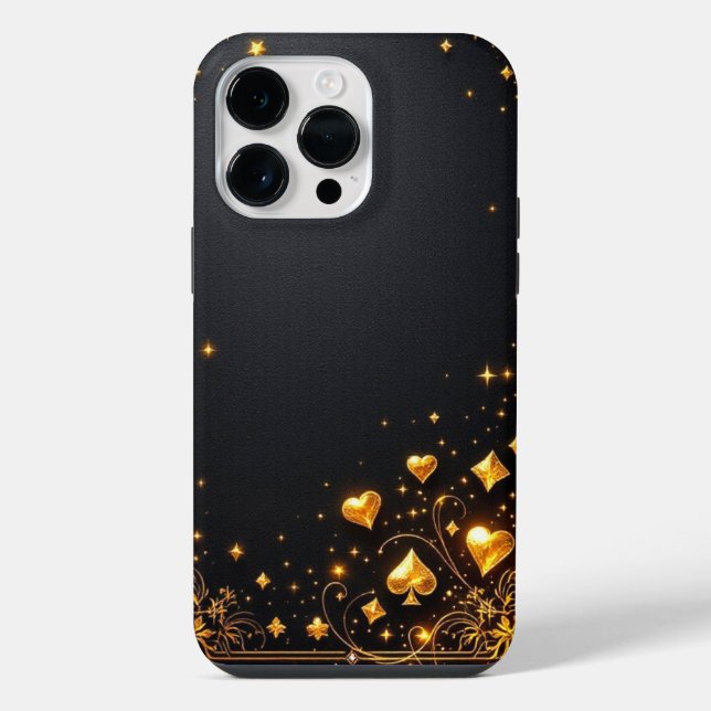 Coque iPhone Cœurs Étoilés Luxe (Verso)