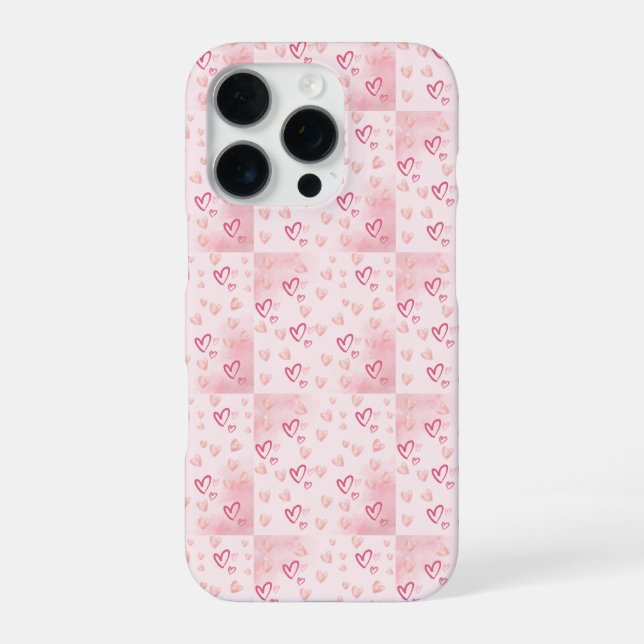 Coque iPhone Cœurs roses rougissants  (Verso)