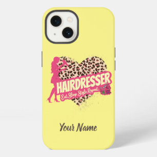 Etui iPhone 13 Coiffeur Léopard Coiffeur Coiffeuse