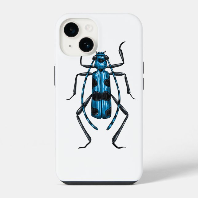 Coque iPhone coléoptère Rosalia Alpina (Verso)