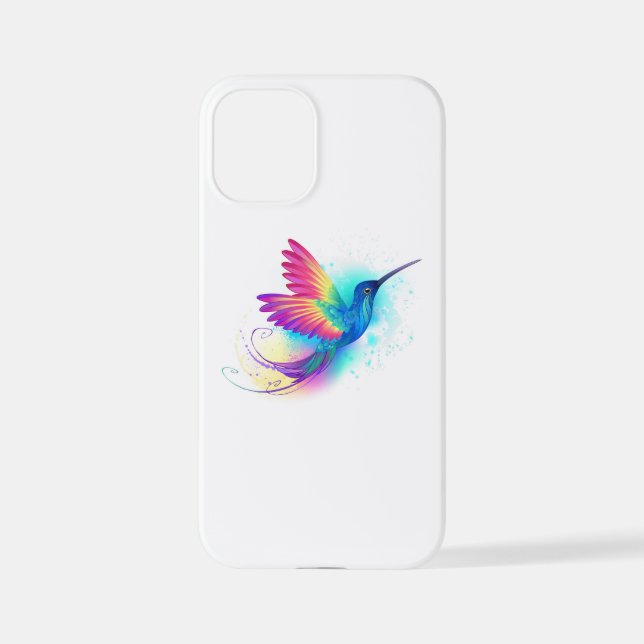 Coque iPhone Colibri arc-en-ciel exotique (Verso)