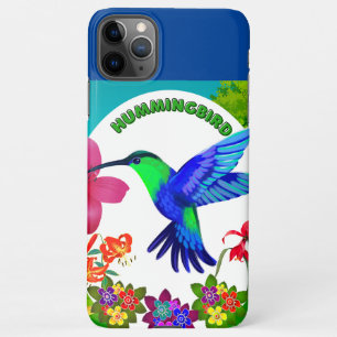 Coque iPhone 11Pro Max Colibri au milieu de la beauté de la nature, Seren