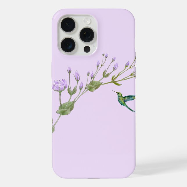 Coque iPhone Colibri et Lisianthus (Verso)