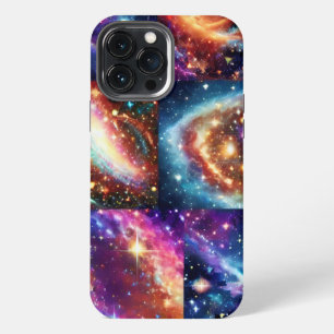 Etui iPhone 13 Pro Max Collage amusant d'espace extra-atmosphérique rose