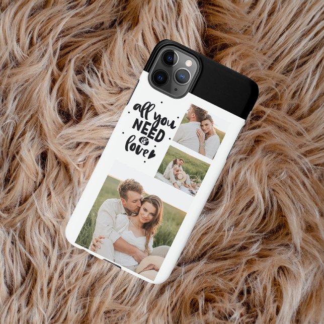 Coque iPhone Collage Couple Photo & Tout Ce Dont Vous Avez Beso (Créateur téléchargé)