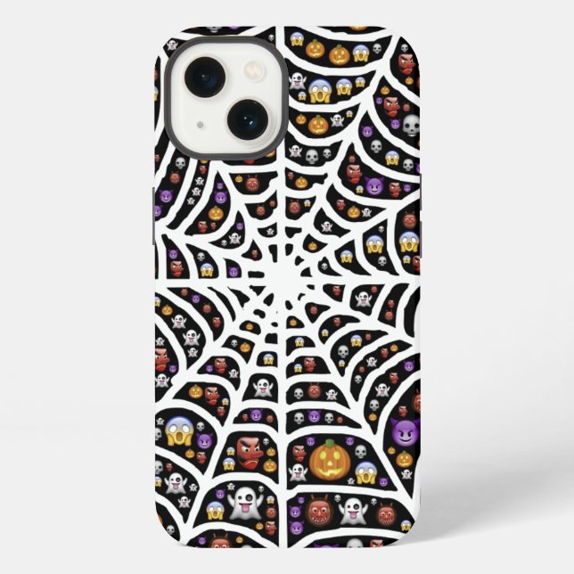 Coque iPhone Collage d'araignée effrayant (Verso)