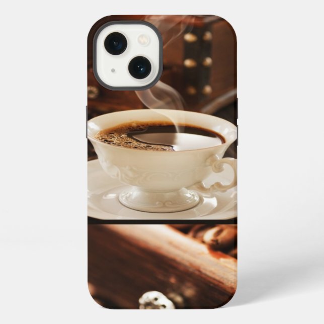 Coque iPhone Collage de café (Verso)