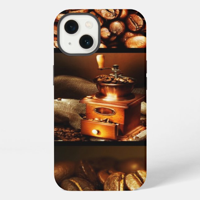 Coque iPhone Collage de café 2 (Verso)