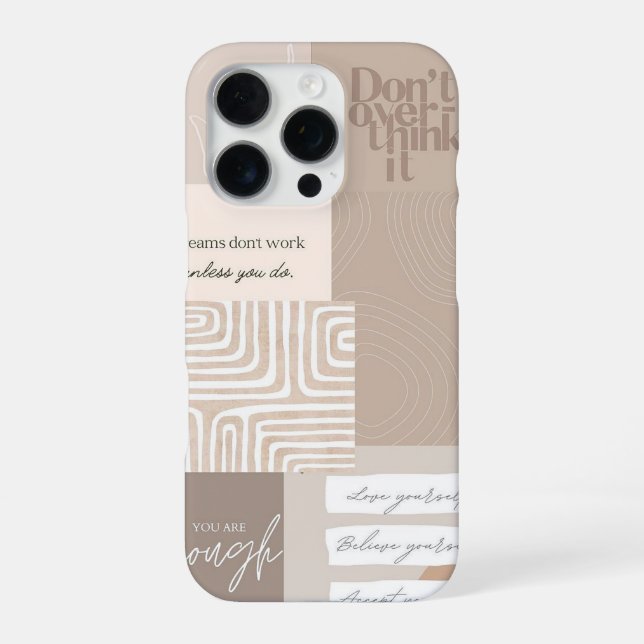 Coque iPhone Collage de motivation (Verso)