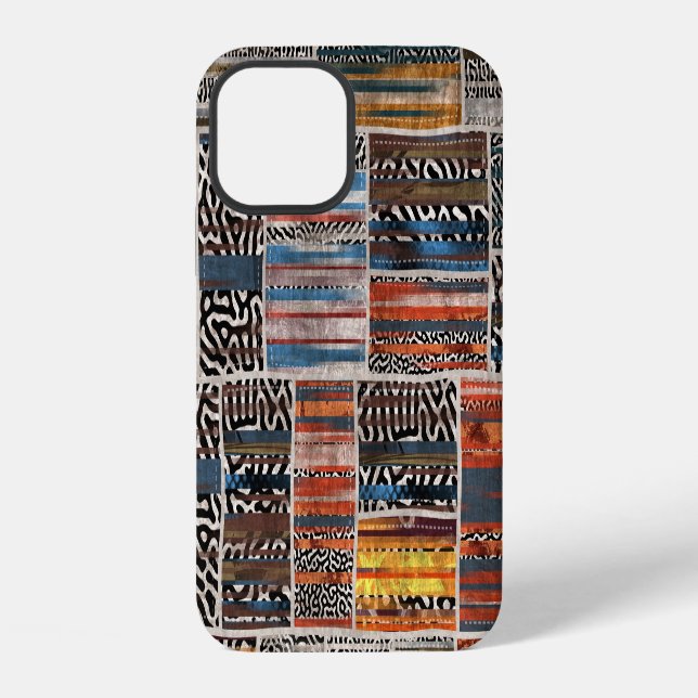 Coque iPhone Collage de patchwork : Motif de surface composée (Verso)