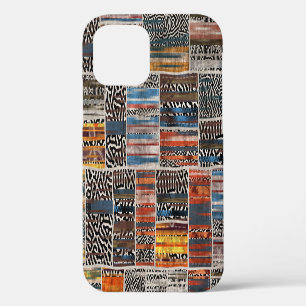 Coque iPhone 12 Collage de patchwork : Motif de surface composée