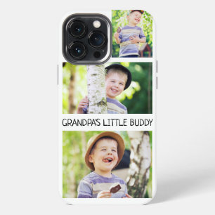Etui iPhone 13 Pro Max Collage de photos de petits-enfants pour Papy