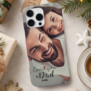 Coque iPhone 16 Pro Max Collage de photos personnalisé pour papa, photo de