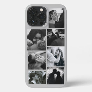 Etui iPhone 13 Pro Max Collage de photos personnalisées 7 sur Coque gris