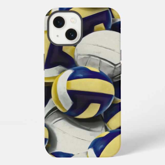 Coque iPhone Collage de volleyballs (Verso)