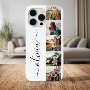 Coque iPhone 15 Pro Max Collage photo personnalisé 5 Monogramme