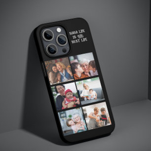 Etui iPhone 13 Pro Max collage photo personnalisé 6 grand-mère nana avec
