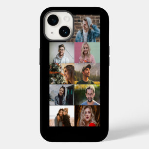 Coque Pour iPhone 14 Collage photo personnalisé simple 9 moderne Person