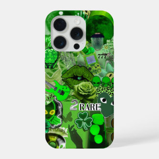 Coque iPhone 15 Pro Collage Rare Énergie Verte – Esthétique et ambianc