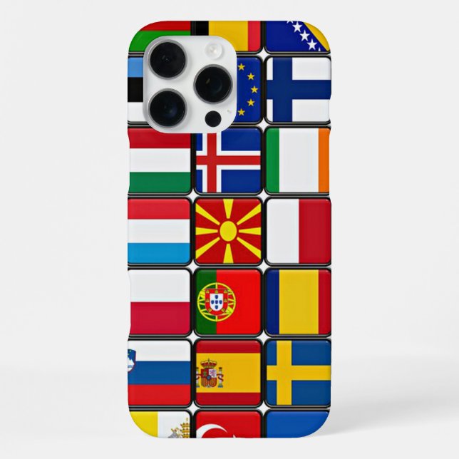 Coque iPhone Collection de drapeaux internationaux, drapeaux du (Verso)