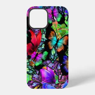 Coque iPhone 12 collection de papillons lumineux