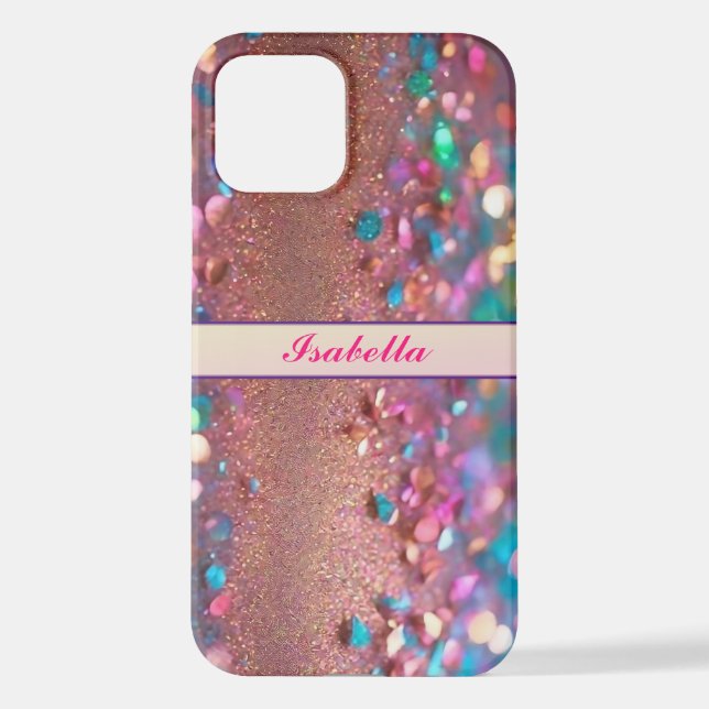 Coque iPhone Collection Holographique Opale parties scintillant (Verso)