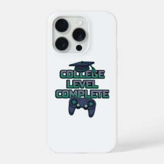 Coque iPhone 15 Pro College Level Complete Gamer Graduation Neon
