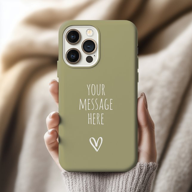 Coque iPhone Collègue | Message personnalisé Vert clair Retrait (birthday phone case for women, graduation phone case for students, personalized case gift for friend)