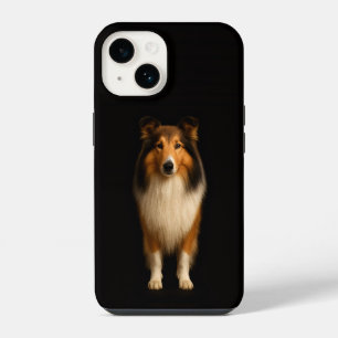 Coque Pour iPhone 14 Collie loyal Black 4 Luxe iPhone 14 Mate