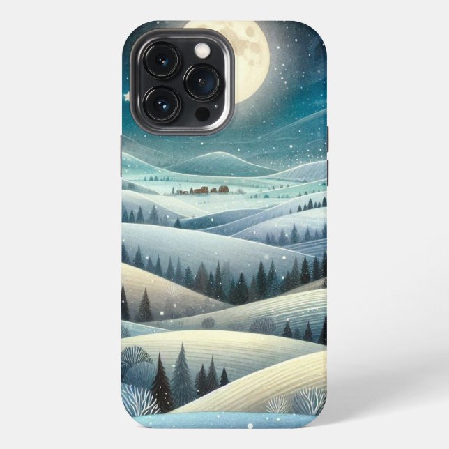 Coque iPhone Collines hivernales (Verso)