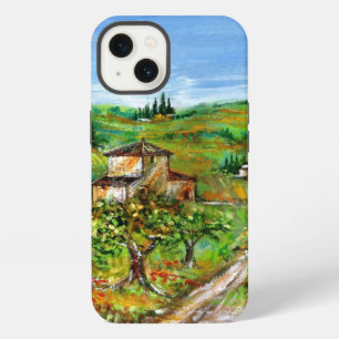 ETUI iPhone 13 COLLINES VERTES ET OLIVIERS DANS LE PAYSAGE TOSCAN