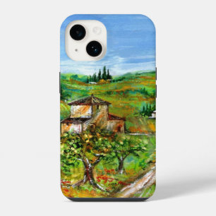 COQUE POUR iPhone 14 COLLINES VERTES ET OLIVIERS DANS LE PAYSAGE TOSCAN