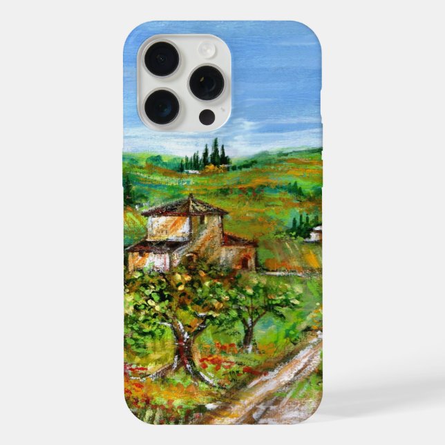 COQUE iPhone COLLINES VERTES ET OLIVIERS DANS LE PAYSAGE TOSCAN (Verso)