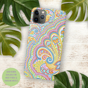 Coque iPhone 11Pro Max Coloré classe Ornate Paisley Floral Art Motif