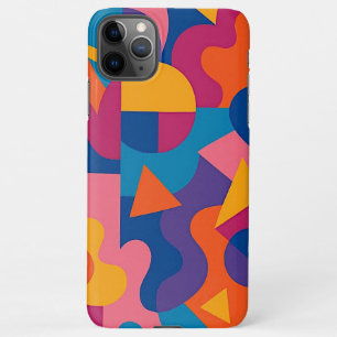 Coque iPhone 11Pro Max Coloré Funky Formes Amorphes Motif d'art