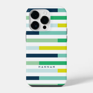 Coque Pour iPhone 14 Plus Coloré Moderne Bleu Vert Turquoise Grandes