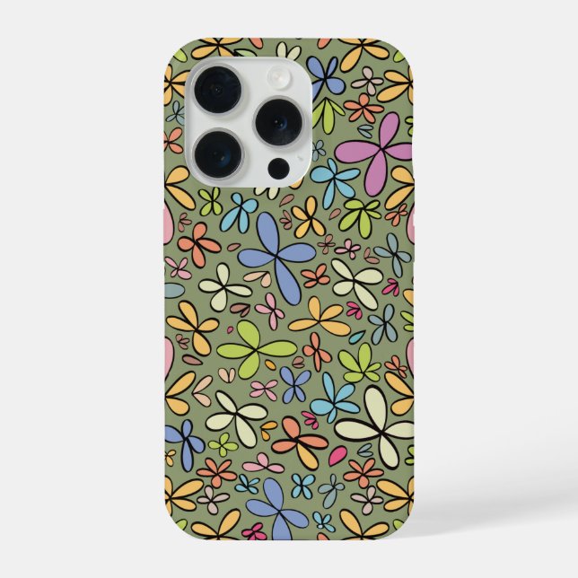 Coque iPhone Colorful Abstract Wildflower Garden (Verso)