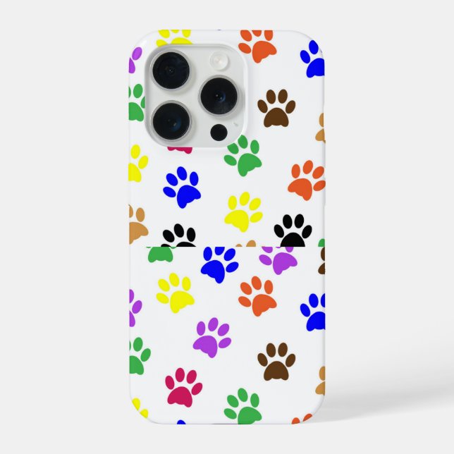 Coque iPhone colorful cat paws phone case (Verso)